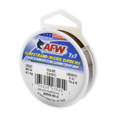 Поводочний матеріал AFW Surfstrand Micro Supreme Bare 7x7 Stainless Steel Leader Wire (Brown) 90LB/41kg 0,69mm 5m