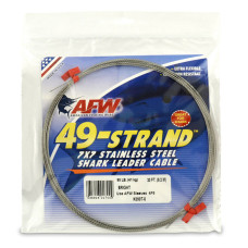 Поводочний матеріал AFW 49-Strand 7x7 Stainless Steel Shark Leader Cable (Bright) 90LB/41kg 0,79mm 9,2m