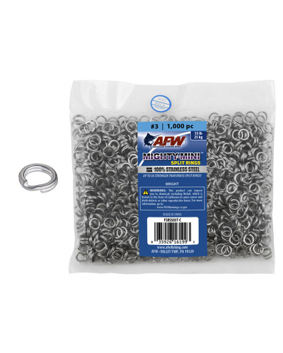 Заводне кільце AFW Mighty-Mini Split Rings Bright #3 - 1 шт.