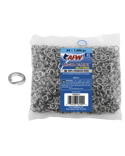 AFW Mighty-Mini Split Rings Bright #4 - 1 шт.