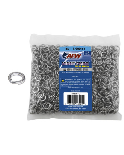 Заводне кільце AFW Mighty-Mini Split Rings Bright #5 - 1 шт.