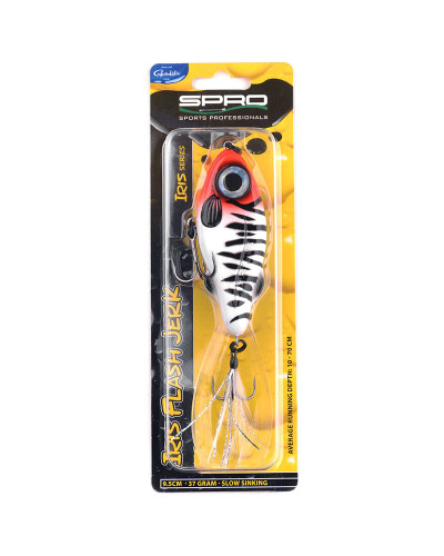 Воблер SPRO Iris Flash Jerk 95mm 37g #Redhead Tiger