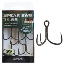 Гачок-трійник BKK Spear 71-SS Crankbait Approved #1/0 (5шт./уп.)