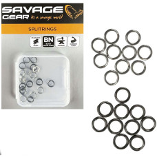 Кільця заводні Savage Gear Splitring Carbon Steel 6mm 77lbs/35kg (10+10шт.)