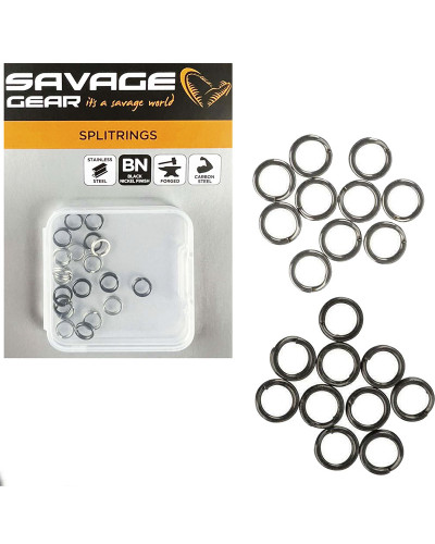 Кольца заводные Savage Gear Splitring 6mm 77lbs/35kg (10+10 шт.)