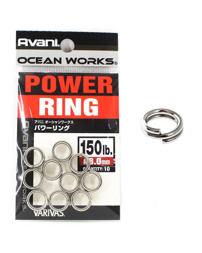 Кільця заводні VARIVAS Avani Ocean Works Power Ring #8.0 150lbs/68kg (10 шт.)