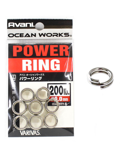 Кільця заводні VARIVAS Avani Ocean Works Power Ring #9.0 200lbs/91kg (10 шт.)