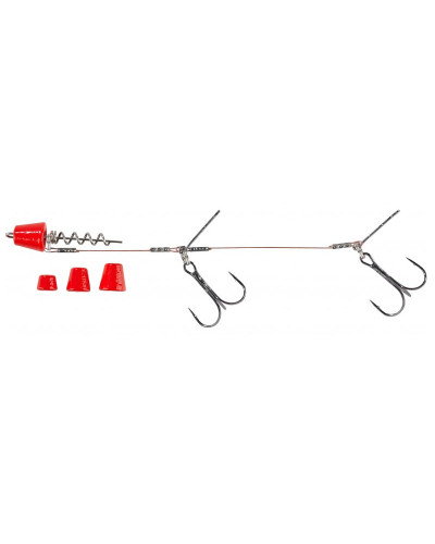 Оснастка Balzer Shirasu Screw in Pike Rig 14 cm #1/0 Fluorescent Red