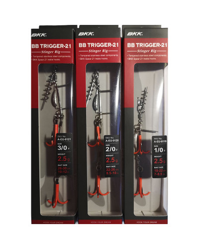 Оснастка BKK BB Trigger-21 UVO Stinger Rig #3/0