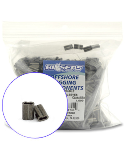 Трубочки обжимні Hi-Seas Mini Double Barrel Copper Sleeves 0,8 mm #E (10шт.)