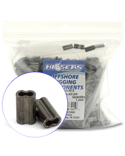 Трубочки обжимні Hi-Seas Mini Double Barrel Copper Sleeves 1,3 mm #C (10шт.)
