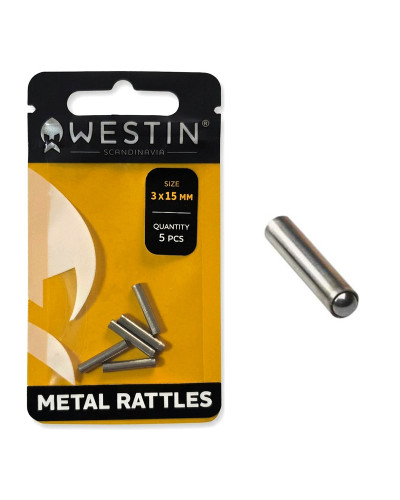 Шумова капсула металева Westin Metal Rattle 3x15мм (5шт./уп.)
