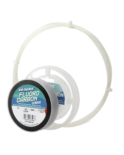 Поводочний матеріал HI-SEAS 100% Fluorocarbon Leader 100LB CLEAR 1,0mm (1м)