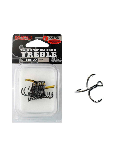 Гачок-трійник Owner/C'ultiva 5641 ST-41BC Black Chrome #2 (7шт./уп.)