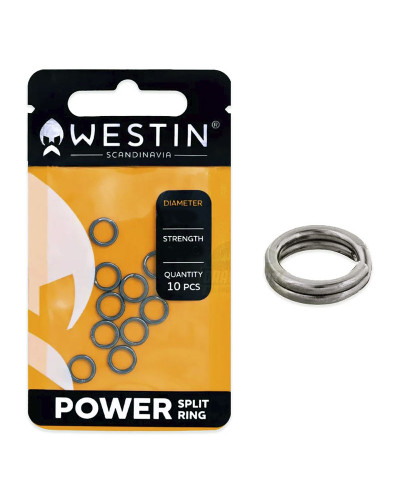 Кільця заводні Westin POWER Split Ring 8mm 39kg (10шт./уп.)