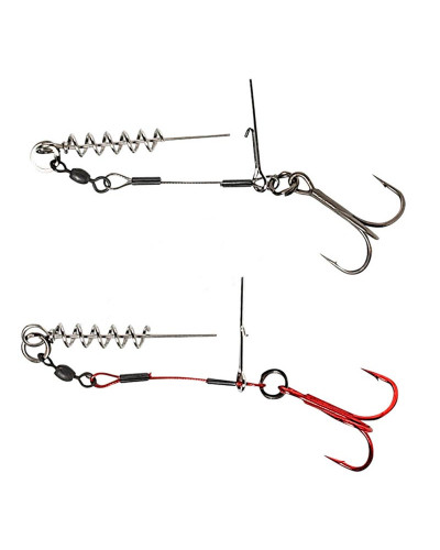 Оснастка Savage Gear Carbon49 Corkscrew Stinger #3/0 (2шт./уп.)