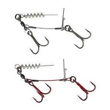 Оснастка Savage Gear Carbon49 Corkscrew Stinger Double Hook #1 (2шт./уп.)