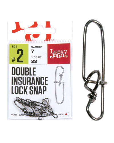 Застібки Lucky John Double Insurance Lock Snap #2 (7шт./уп.)