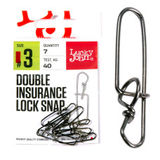 Застібки Lucky John Double Insurance Lock Snap #3 (7шт./уп.)