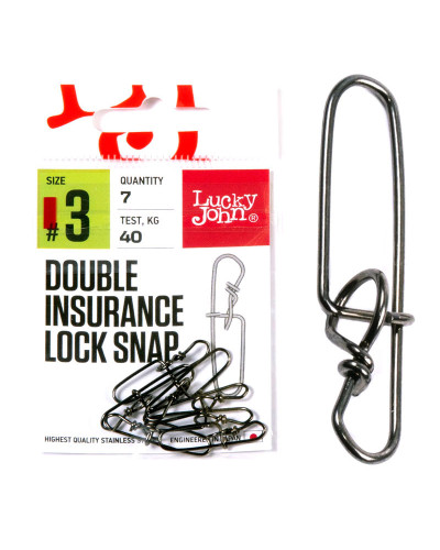 Застібки Lucky John Double Insurance Lock Snap #3 (7шт./уп.)