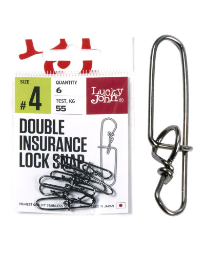 Застібки Lucky John Double Insurance Lock Snap #4 (6шт./уп.)