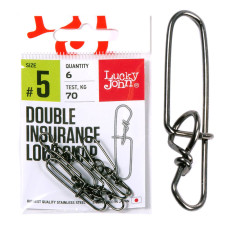 Застібки Lucky John Double Insurance Lock Snap #5 (6шт./уп.)