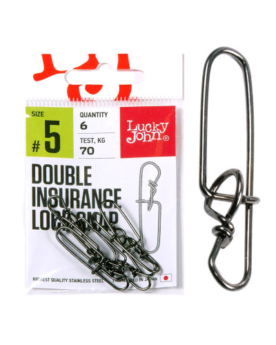Застібки Lucky John Double Insurance Lock Snap #5 (6шт./уп.)