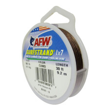 Поводочний матеріал AFW Surfstrand Stainless Steel Leader Wire 1х7 (Camo) 90lb/41kg 0,61mm 9,2m