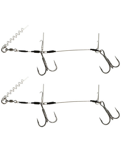 Оснастка Westin Add-It Shallow Rig Double 1x7 90lb #1/0 (2шт./уп.)