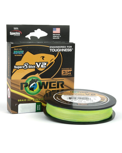 Шнур PowerPro Super8Slick V2 0,32mm 24kg 135m #Hi-Vis Aqua