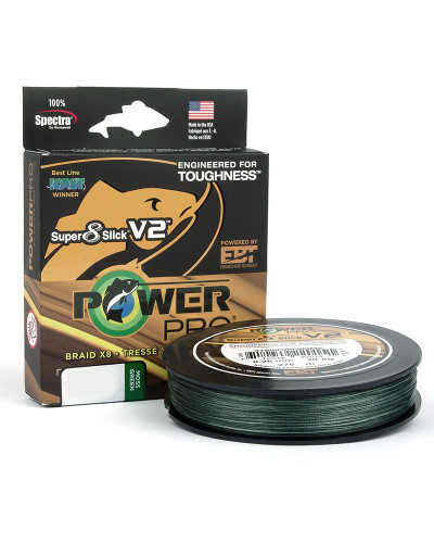 Шнур PowerPro Super8Slick V2 0,32mm 24kg 135m #Moss Green