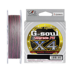 Шнур YGK G-Soul X4 Upgrade 200m #3.0/0.296mm 40lb/18kg #Grey/Pink