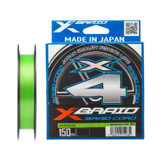 Шнур YGK X-Braid Braid Cord X4 150m #3.0/0.296mm 40lb/18kg #Chartreuse