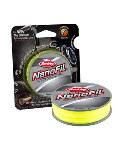 Шнур Berkley NanoFil 125m 0,25mm #Hi-Vis Chartreuse
