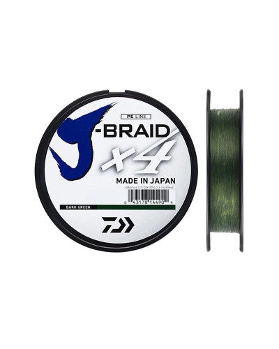 Шнур Daiwa J-Braid X4E 0,33mm 135m #Dark Green
