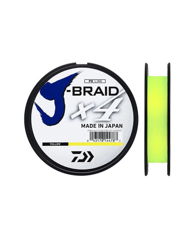 Шнур Daiwa J-Braid X4E 0,33mm 135m #Yellow