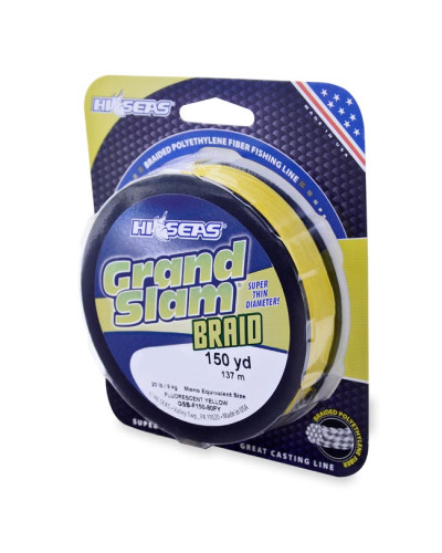Шнур HI-SEAS Grand Slam Braid 50LB 0,30mm 137m #Fluorescent Yellow