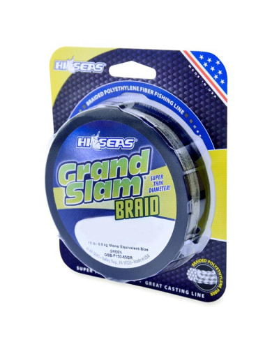Шнур HI-SEAS Grand Slam Braid 50LB 0,30mm 274m #Green