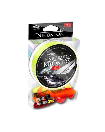 Шнур Mikado Nihonto Fine Braid 150m 0,40mm #Fluo Yellow