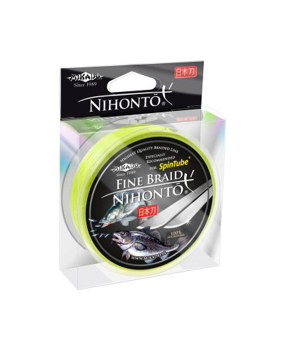 Шнур Mikado Nihonto Fine Braid 150m 0,45mm #Fluo Yellow