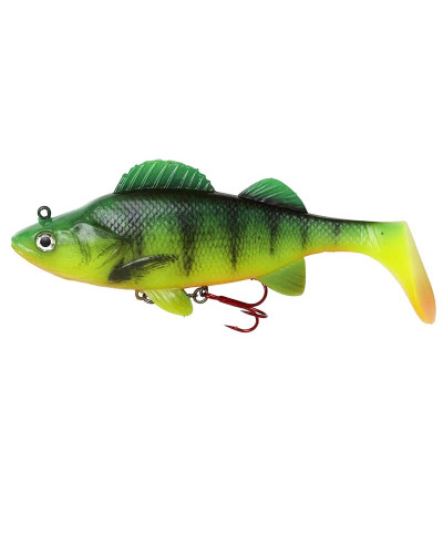 Силиконовый воблер DAM Effzett Natural Perch Paddle Tail 140 mm #Fire Perch