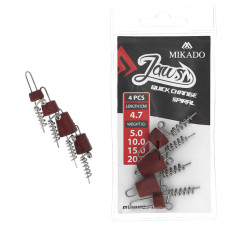 Набір штопорів з грузиками Mikado Jaws Quick Change Spiral 47mm (5,10,15,20г)
