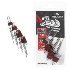Набір штопорів з грузиками Mikado Jaws Quick Change Spiral 60mm (5,10,15,20г)