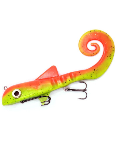 Віброхвіст Dragon Helix pro 100g 9" 22,5 cm HX100D-30-415 Chartreuse/Orange Fluo 