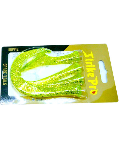 Набір хвостів Strike Pro Guppie Tail Spare EG-208T #Chartreuse Glitter
