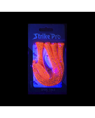 Набір хвостів Strike Pro Guppie Tail Spare EG-208T #Orange Glitter