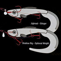 Віброхвіст AbuGarcia Beast Curl Tail 17cm 54,6g #Blue Herring