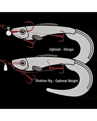 Віброхвіст AbuGarcia Beast Curl Tail 17cm 54,6g #Blue Herring