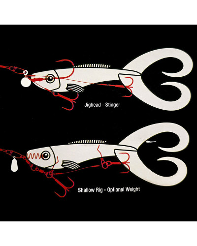 Віброхвіст AbuGarcia Beast Twin Tail 17cm 33,5g #Firetiger