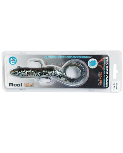 Віброхвіст Savage Gear 4D Real Eel 20 cm #Black Green Pearl